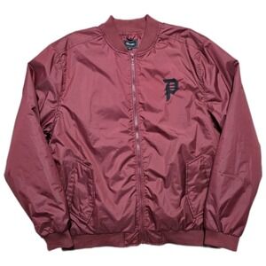 Primitive Skateboarding Bomber Jacket Men's XL X-Large Maroon